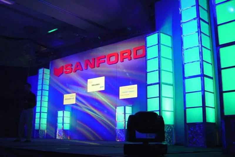 Corporate event stage and lighting by Extravaganza Productions